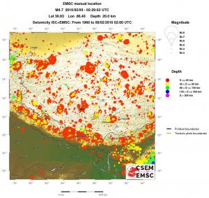 wide historical seismicity