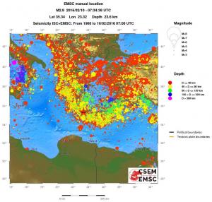 wide historical seismicity