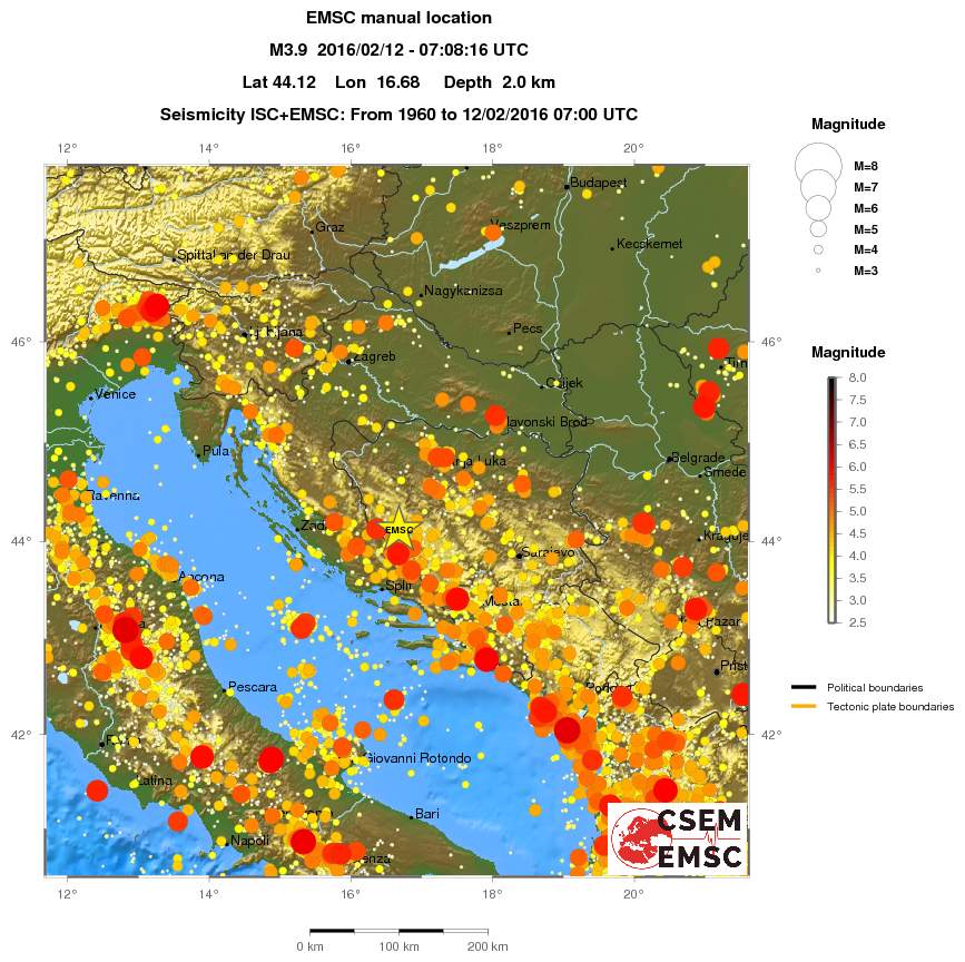 regional magnitude historical seismicity