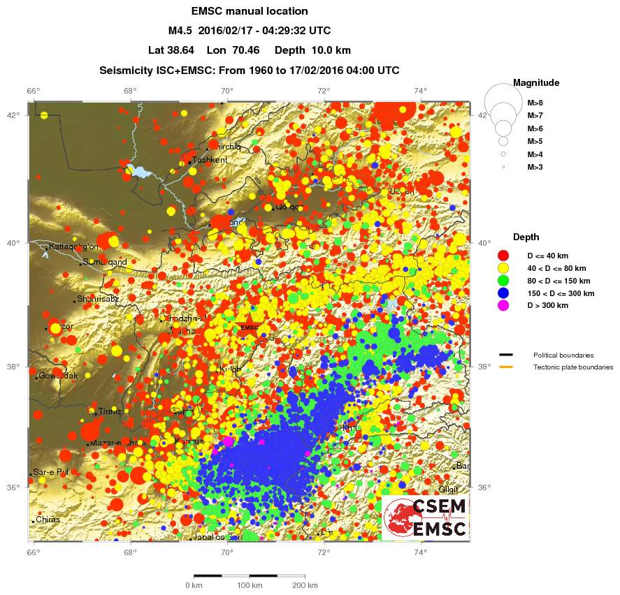 regional historical seismicity