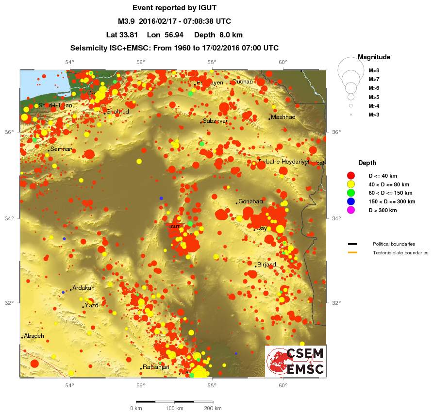 regional historical seismicity