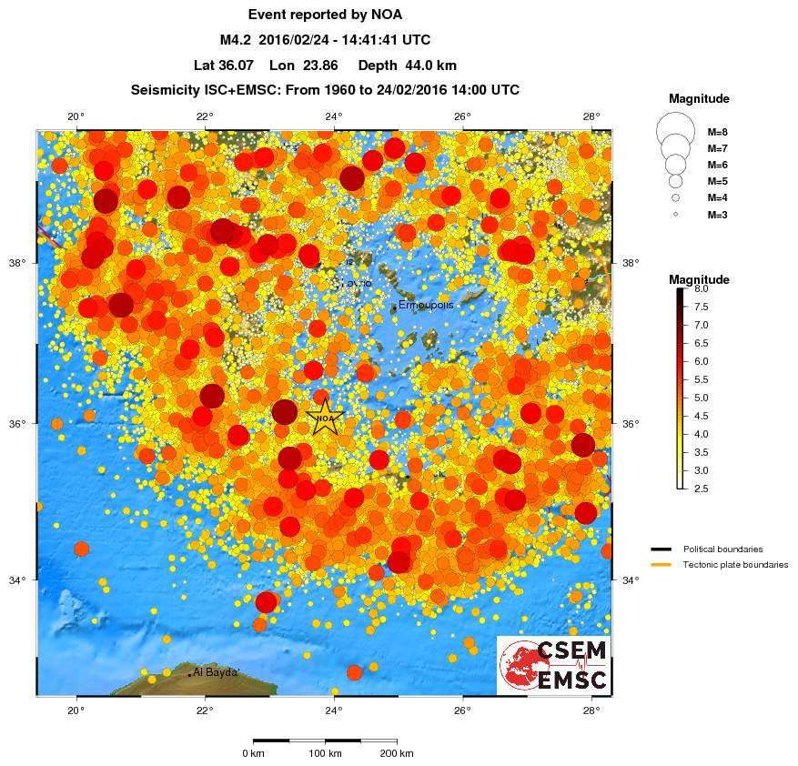 regional magnitude historical seismicity