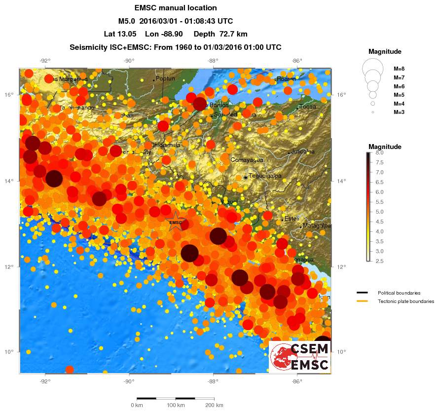 regional magnitude historical seismicity