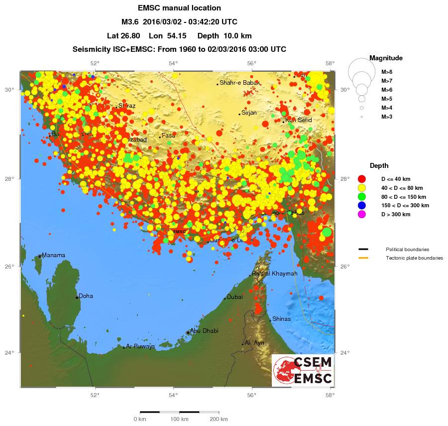 regional historical seismicity