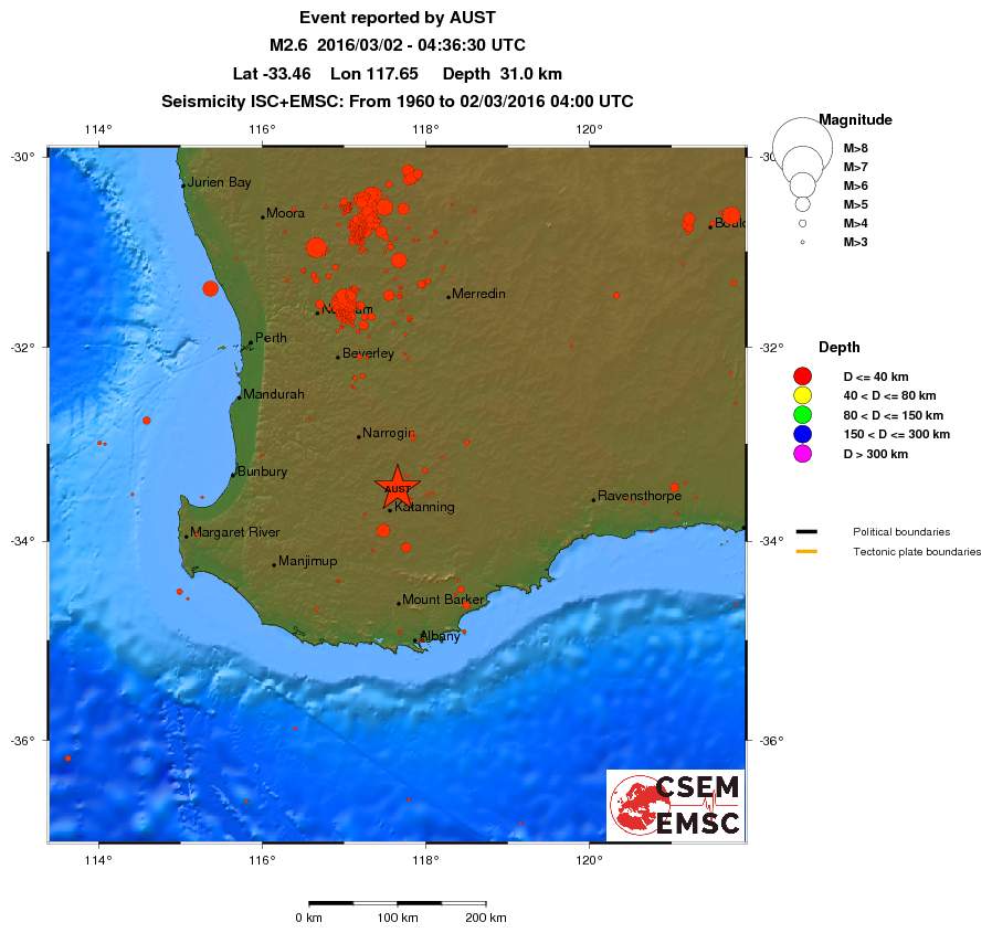 regional historical seismicity