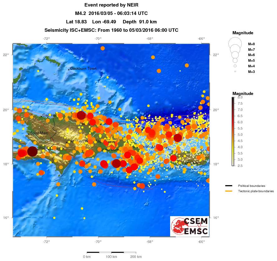regional magnitude historical seismicity