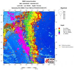 wide historical seismicity