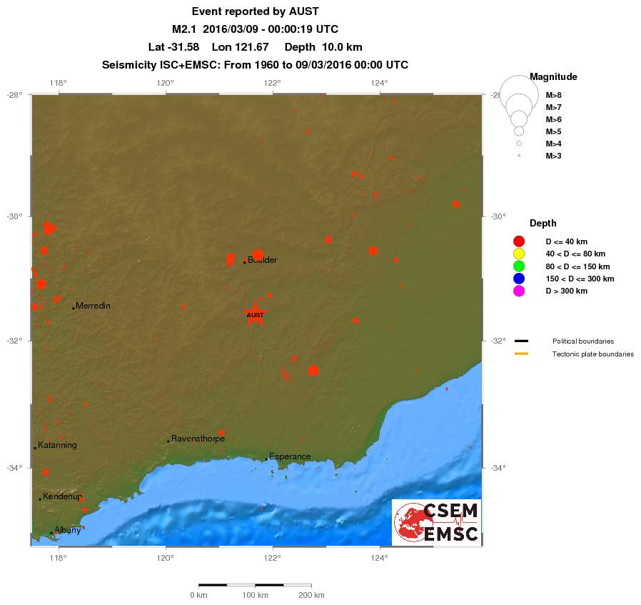 regional historical seismicity