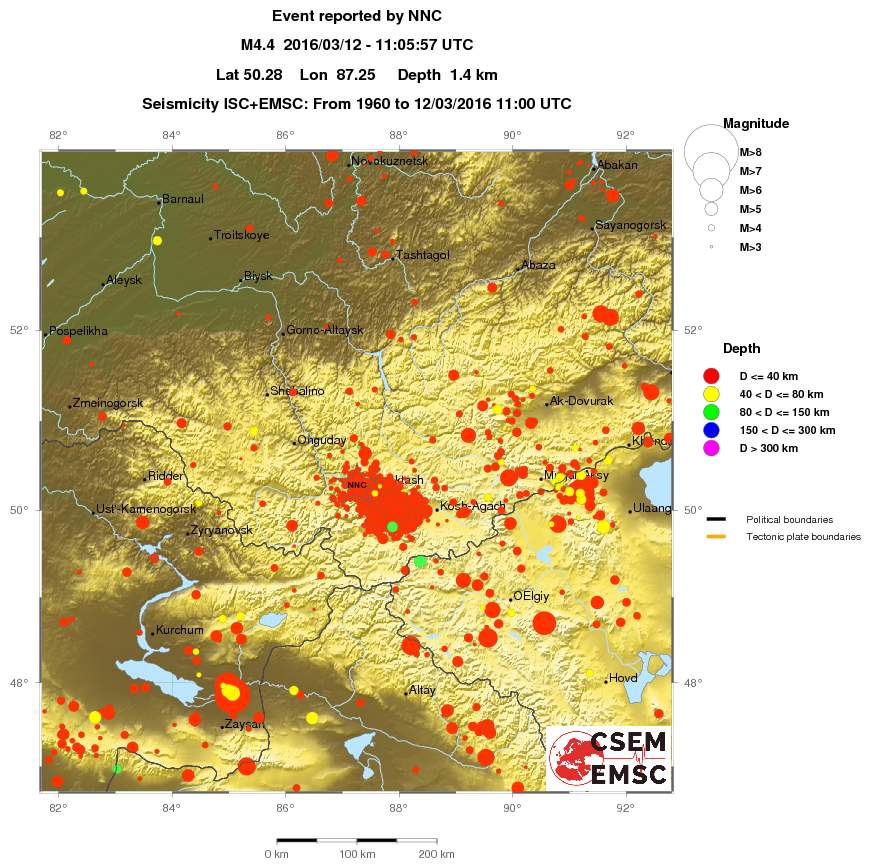 regional historical seismicity
