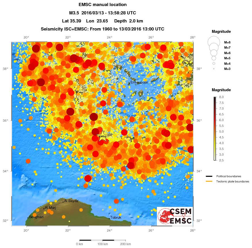 regional magnitude historical seismicity