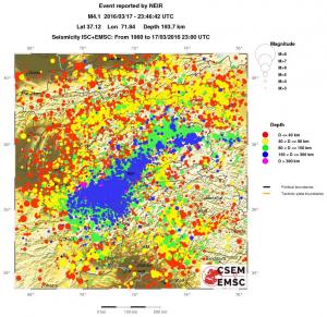 regional historical seismicity
