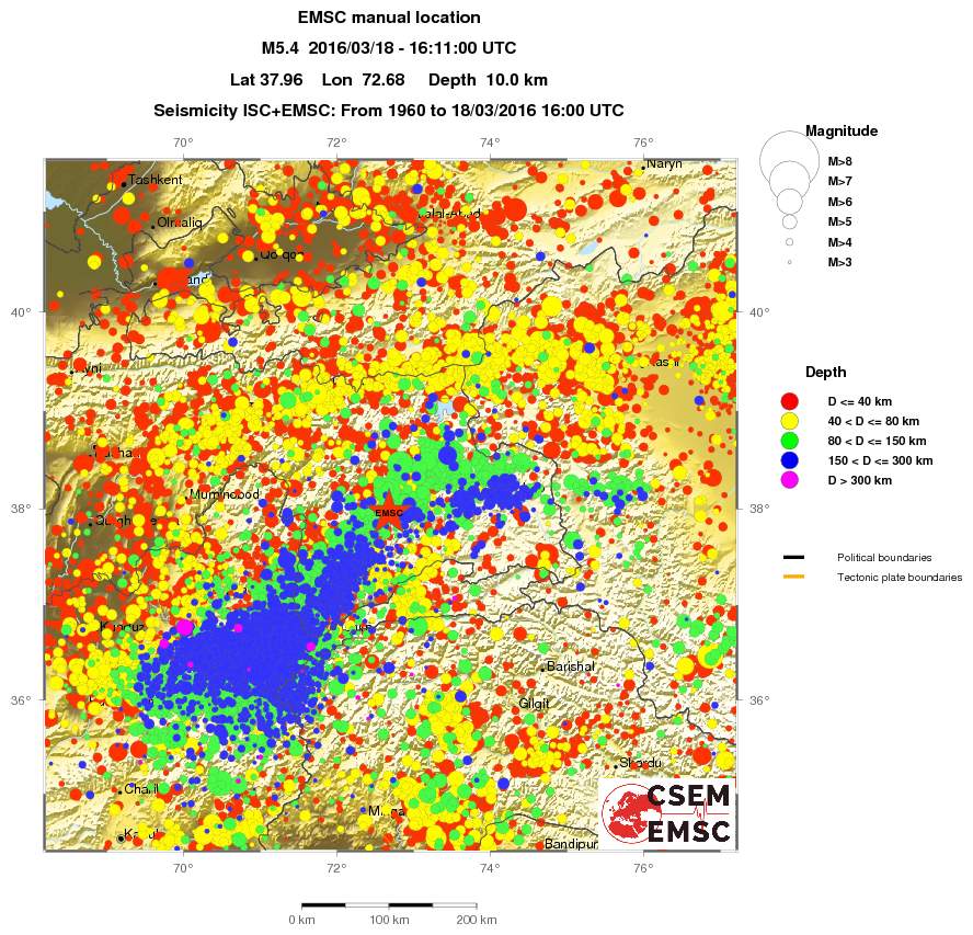 regional historical seismicity