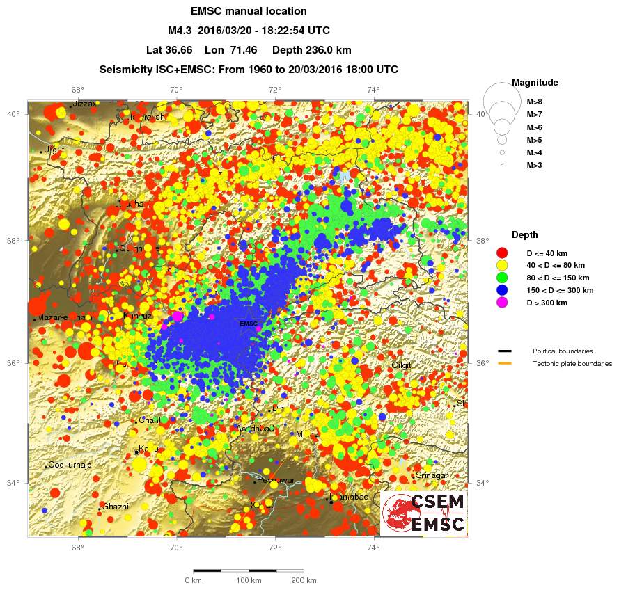 regional historical seismicity