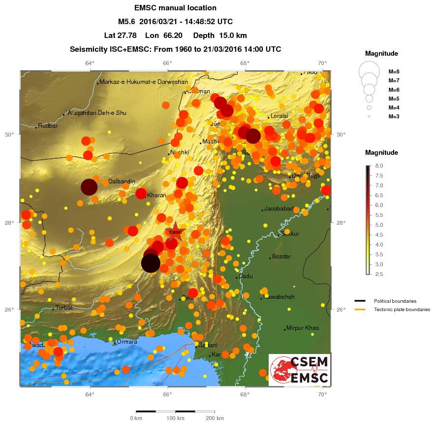 regional magnitude historical seismicity
