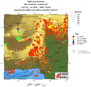 regional historical seismicity