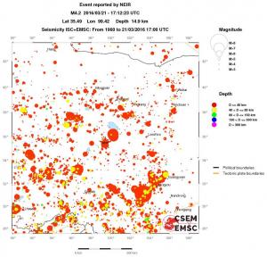 wide historical seismicity