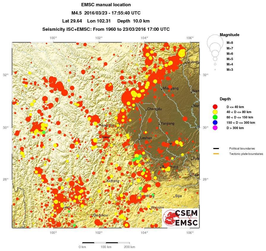 regional historical seismicity