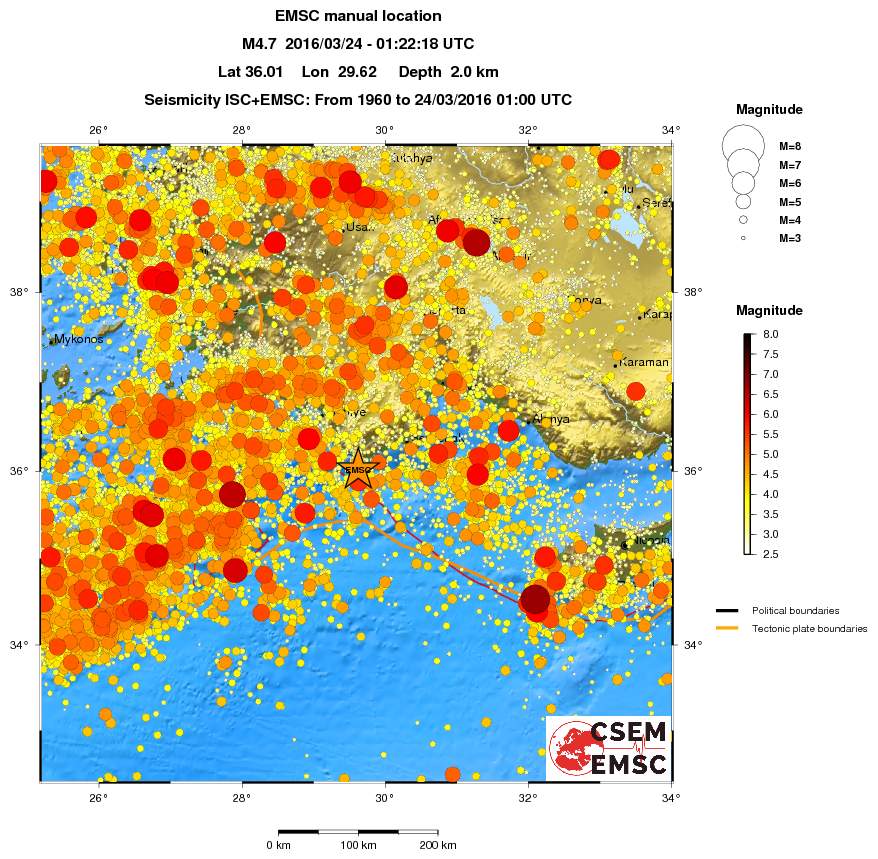 regional magnitude historical seismicity