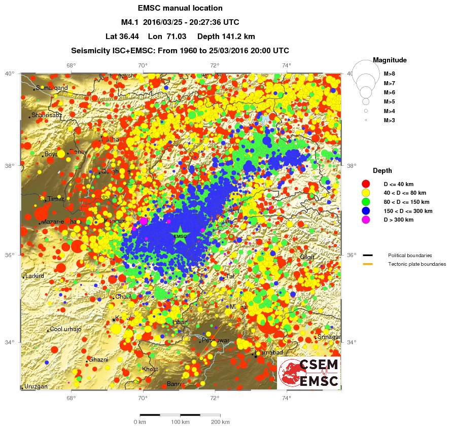 regional historical seismicity