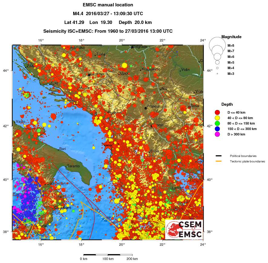 regional historical seismicity