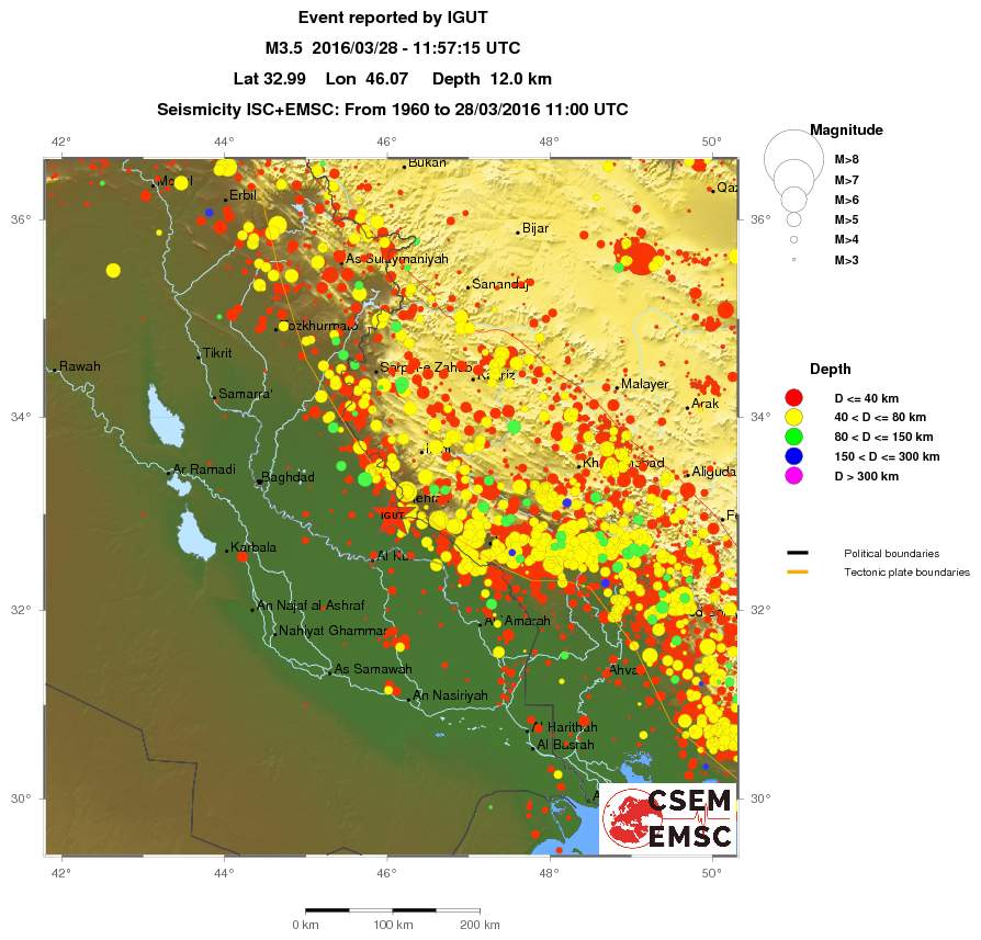 regional historical seismicity