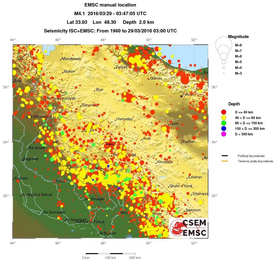 regional historical seismicity