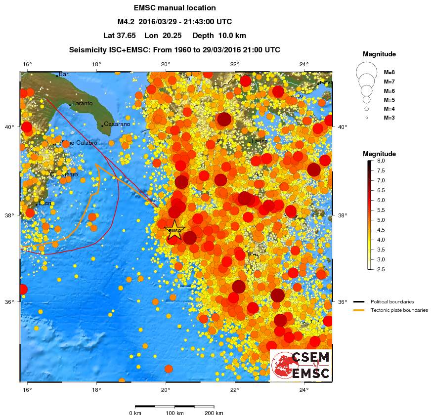 regional magnitude historical seismicity