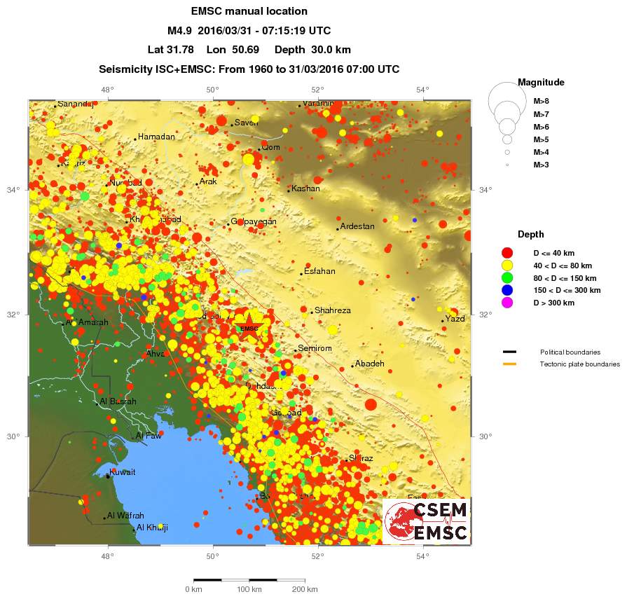 regional historical seismicity