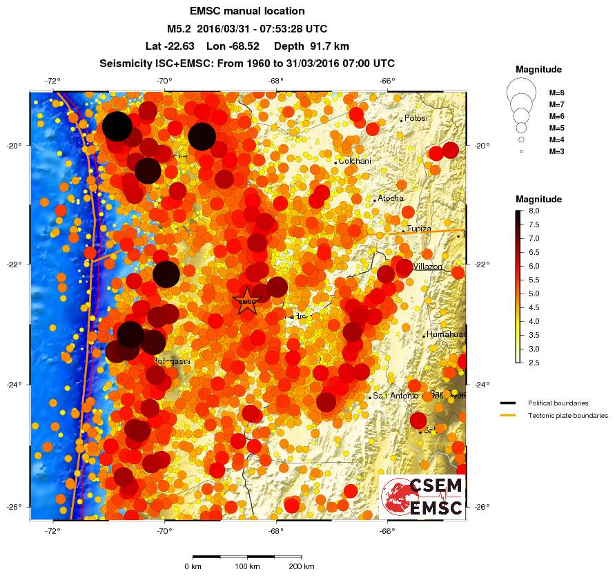 regional magnitude historical seismicity