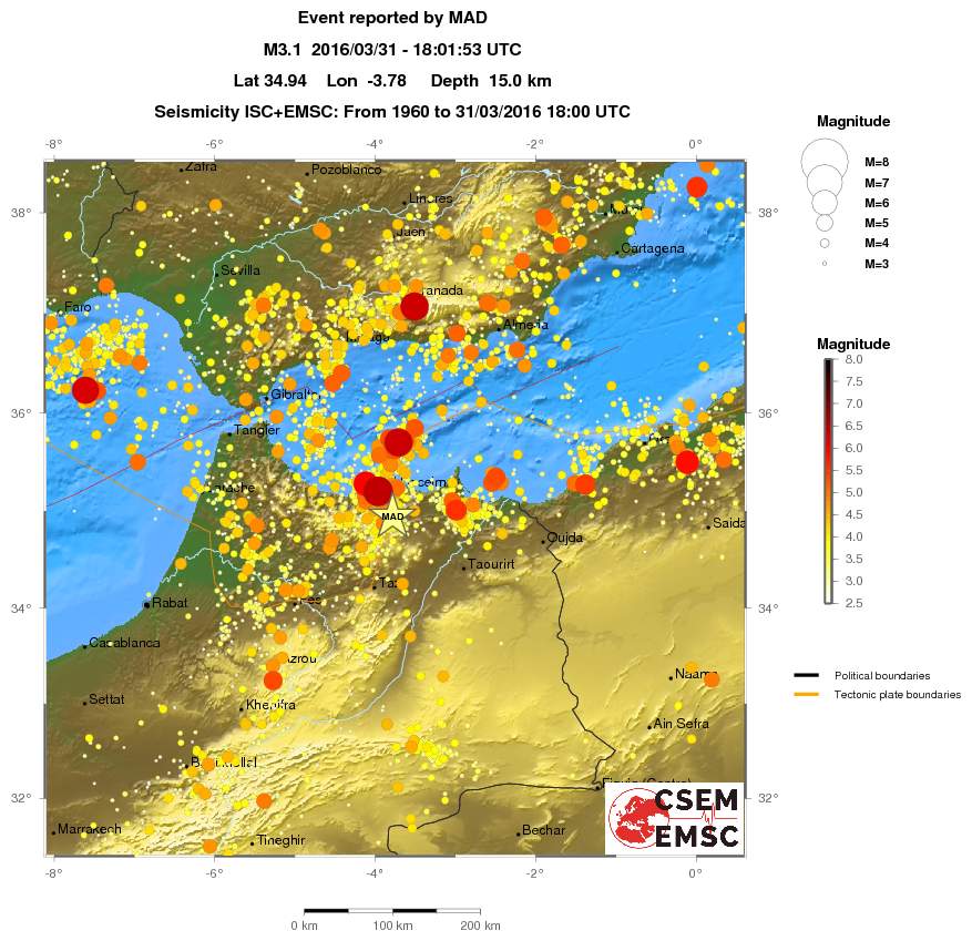 regional magnitude historical seismicity