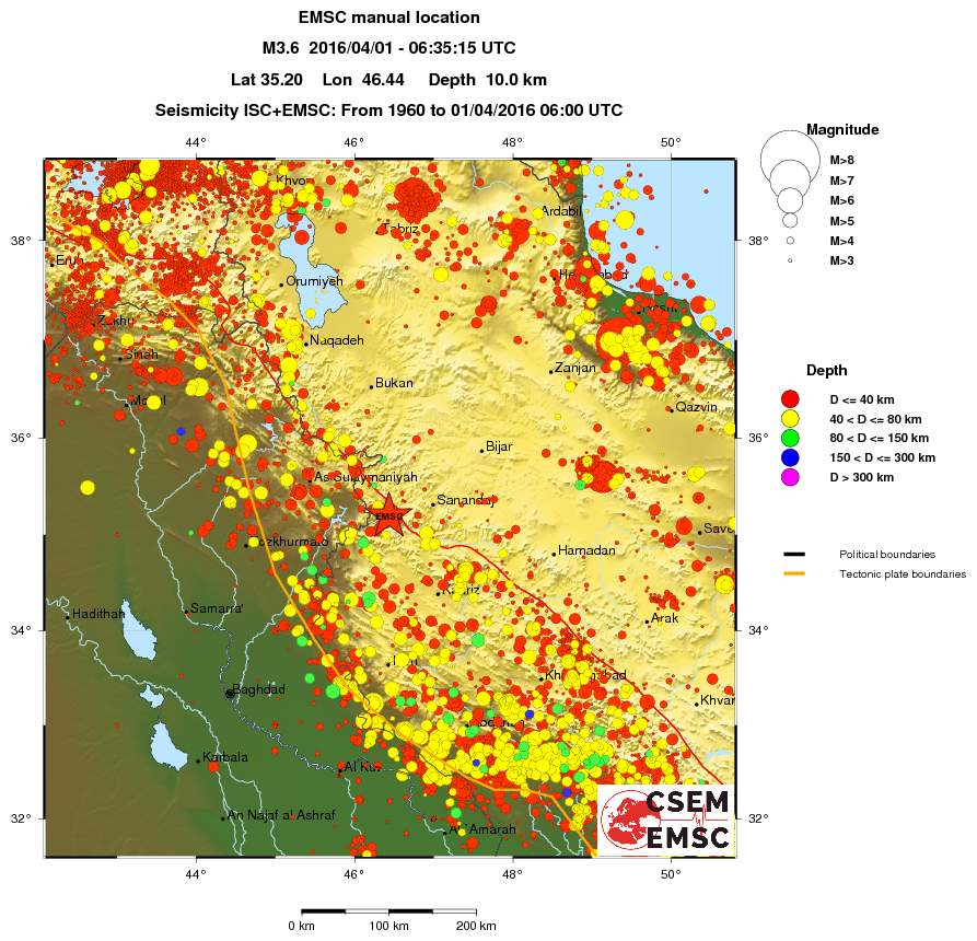 regional historical seismicity