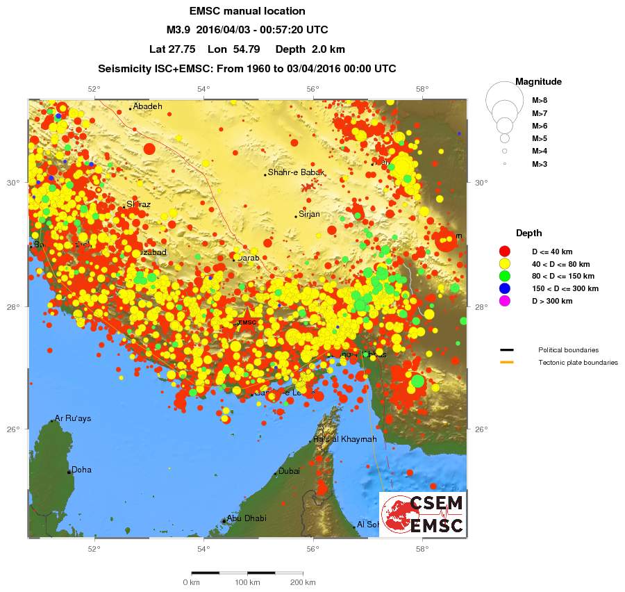 regional historical seismicity