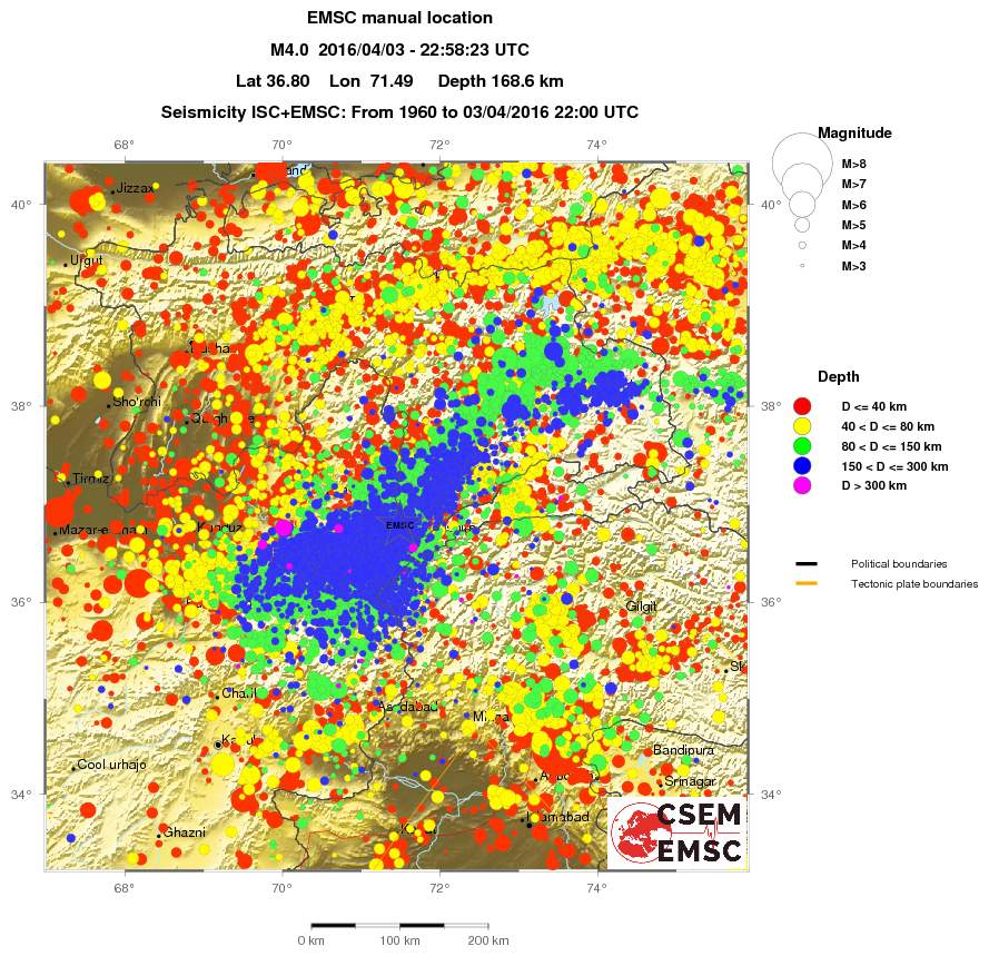 regional historical seismicity