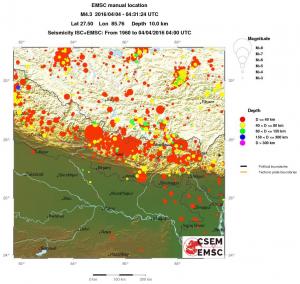 regional historical seismicity