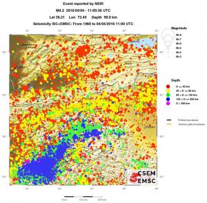 regional historical seismicity