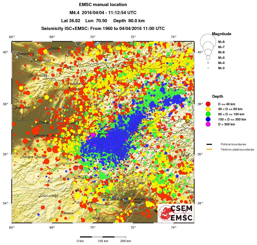 regional historical seismicity