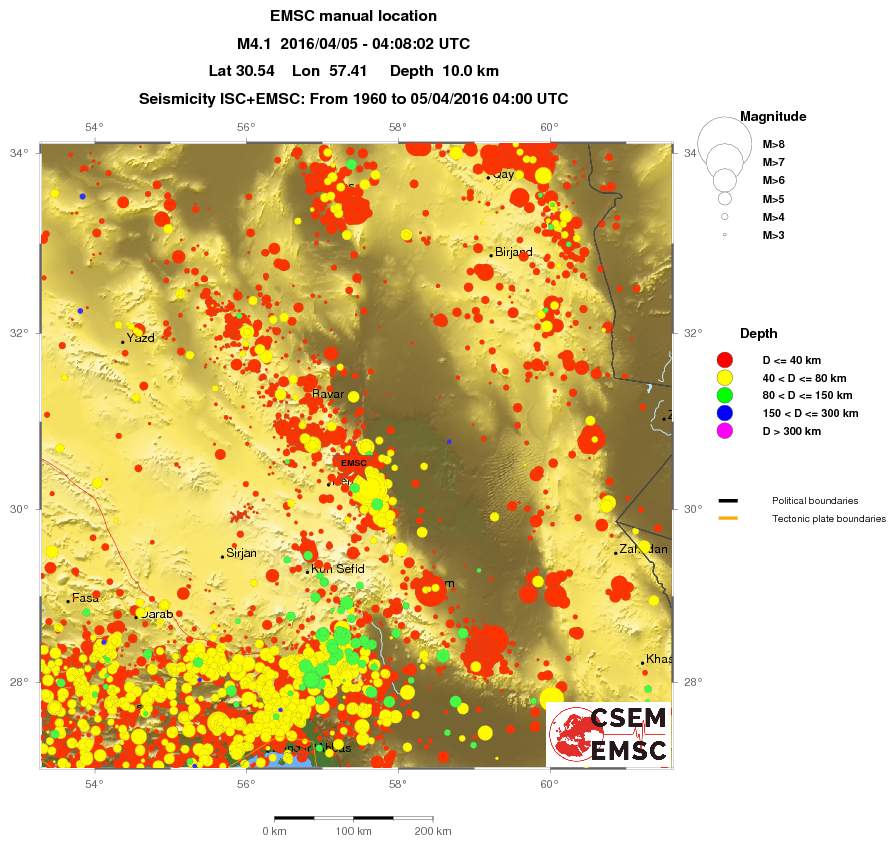 regional historical seismicity