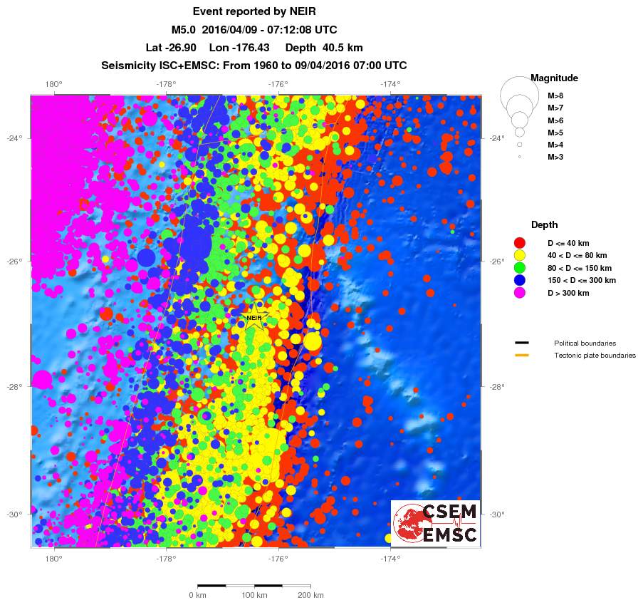regional historical seismicity