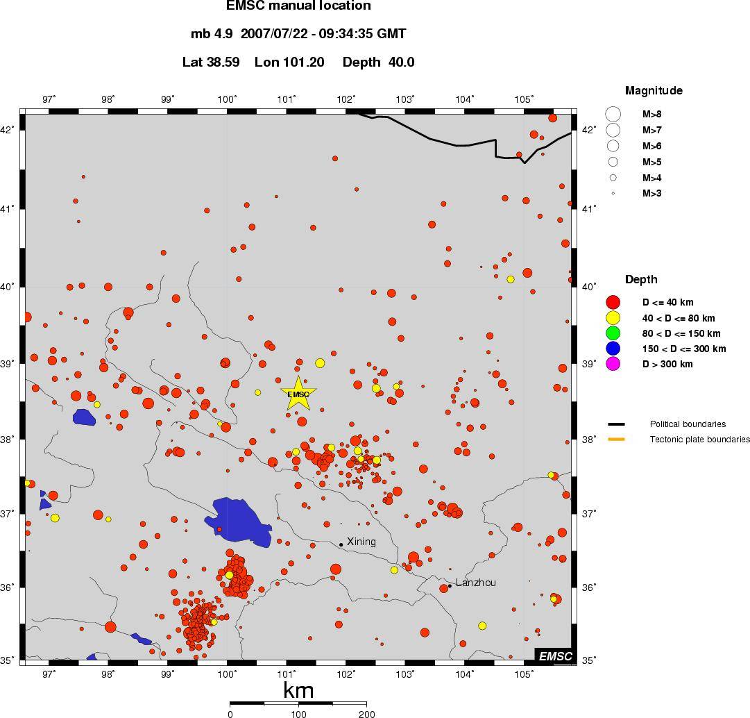 regional historical seismicity