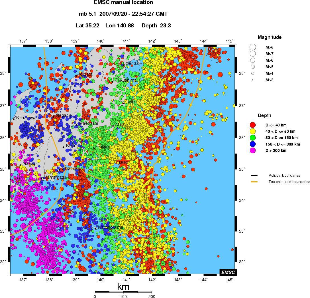 regional historical seismicity