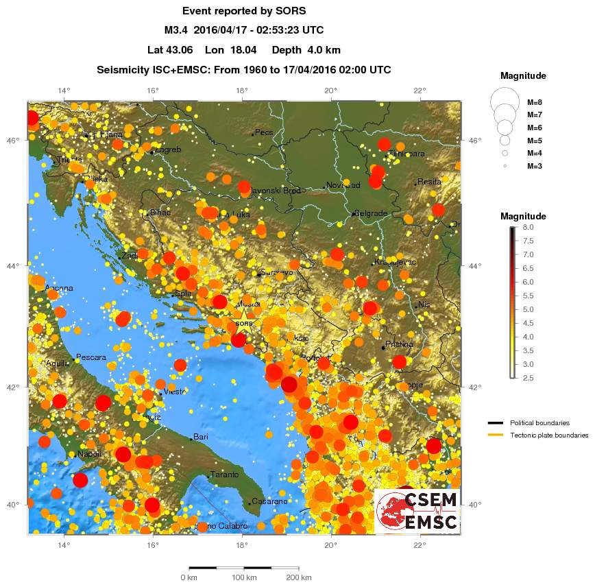 regional magnitude historical seismicity