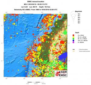 regional historical seismicity
