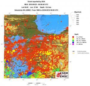 regional historical seismicity