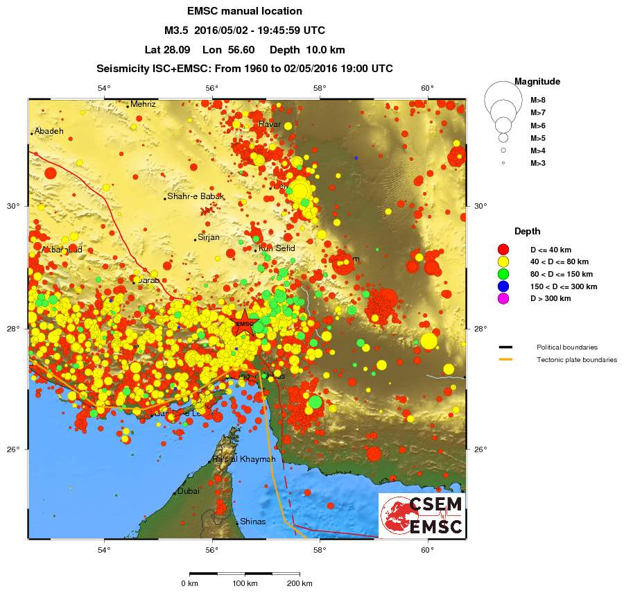 regional historical seismicity