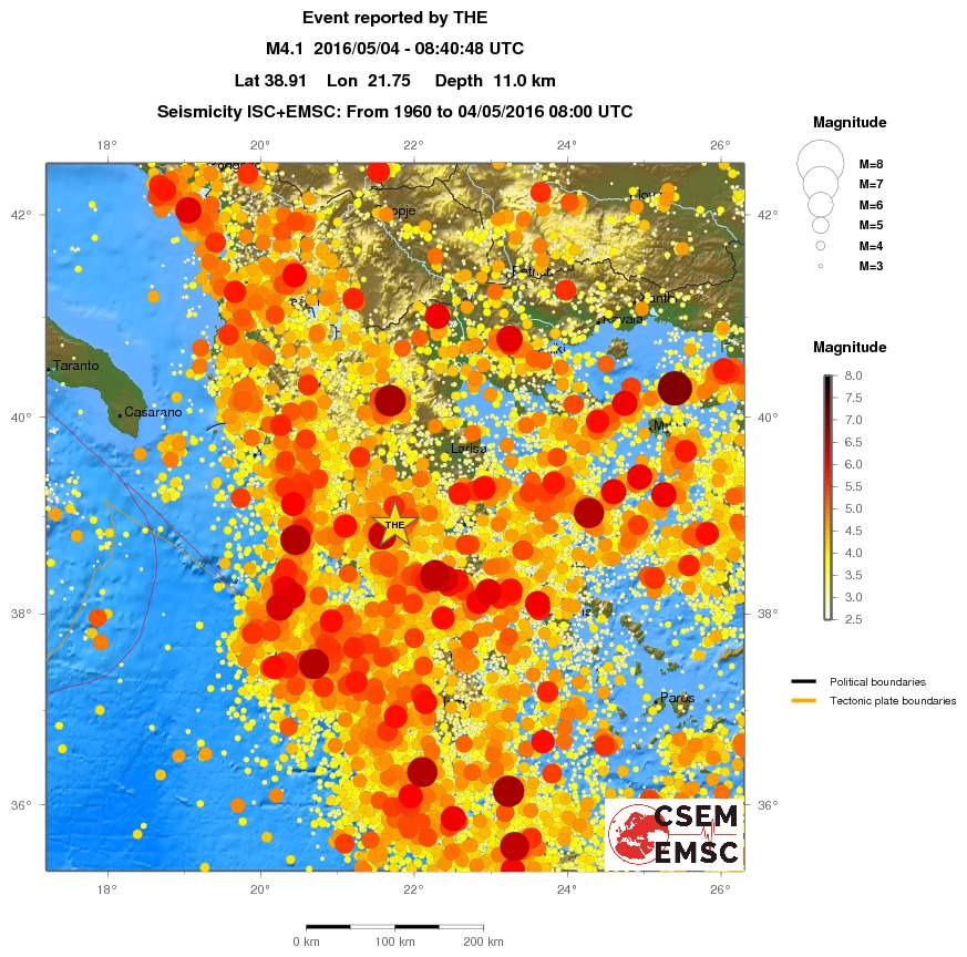 regional magnitude historical seismicity
