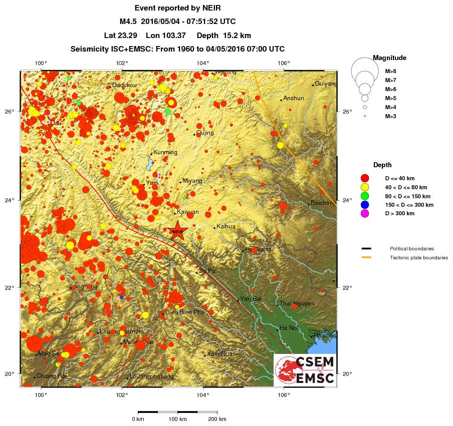 regional historical seismicity