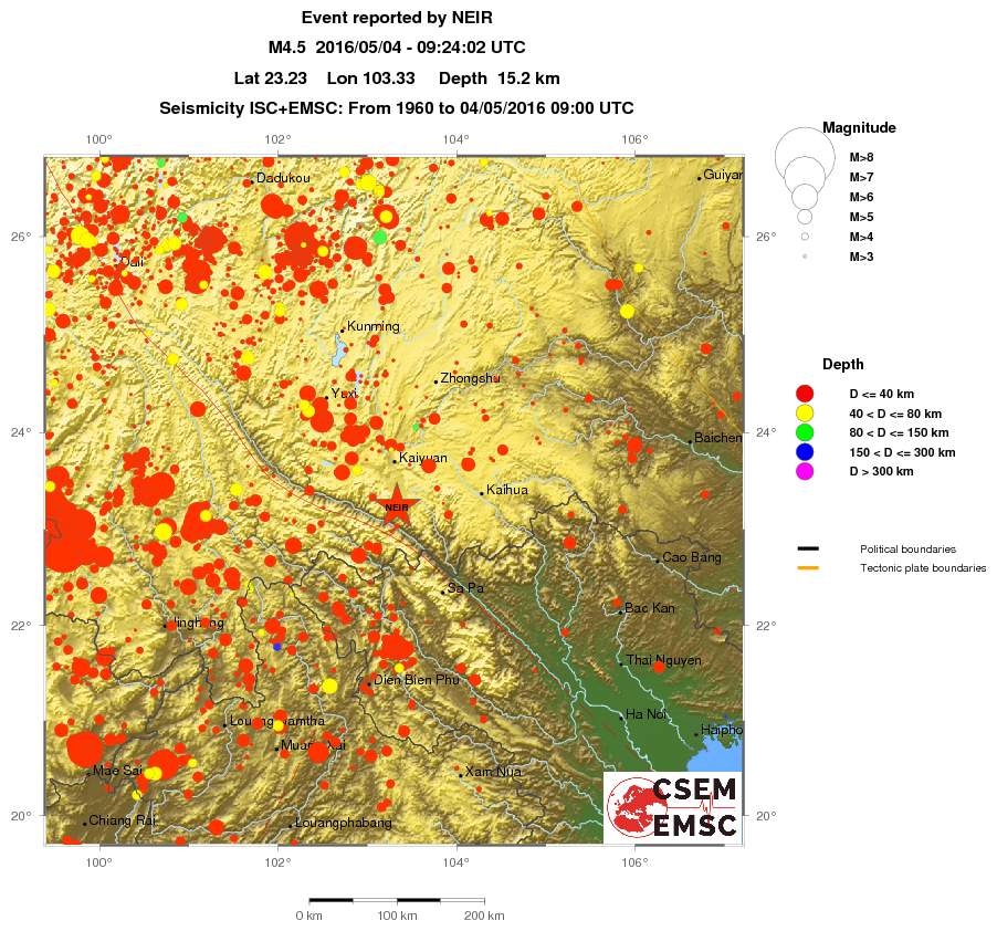 regional historical seismicity