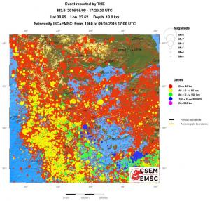 regional historical seismicity