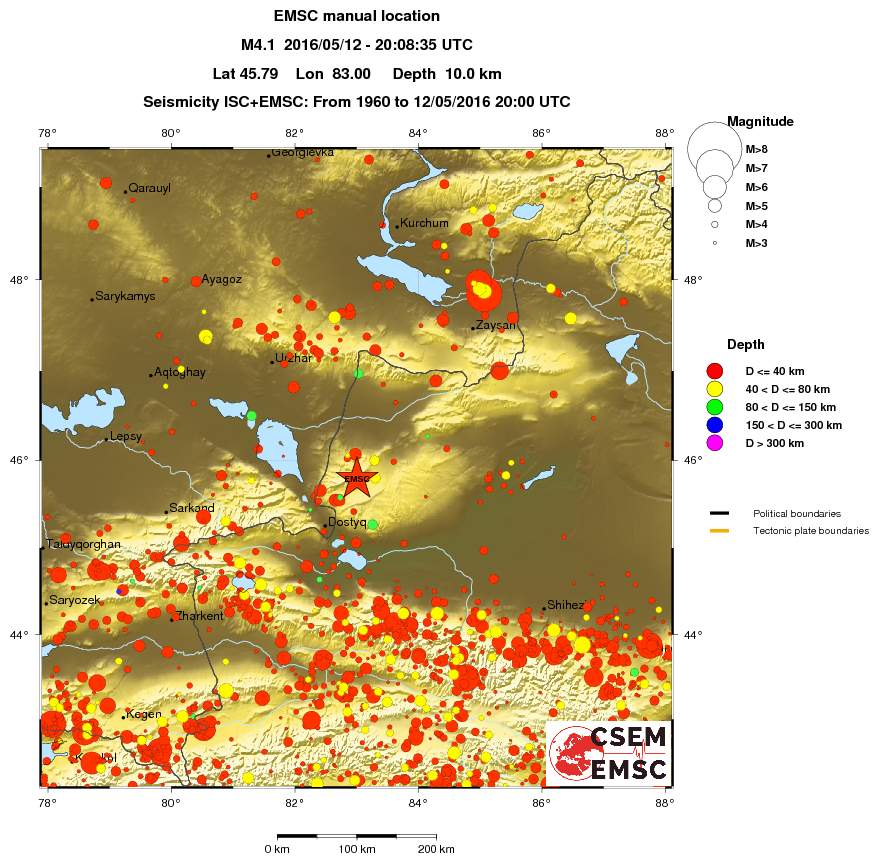 regional historical seismicity