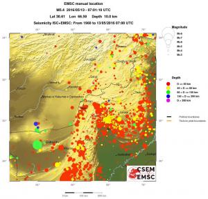 regional historical seismicity